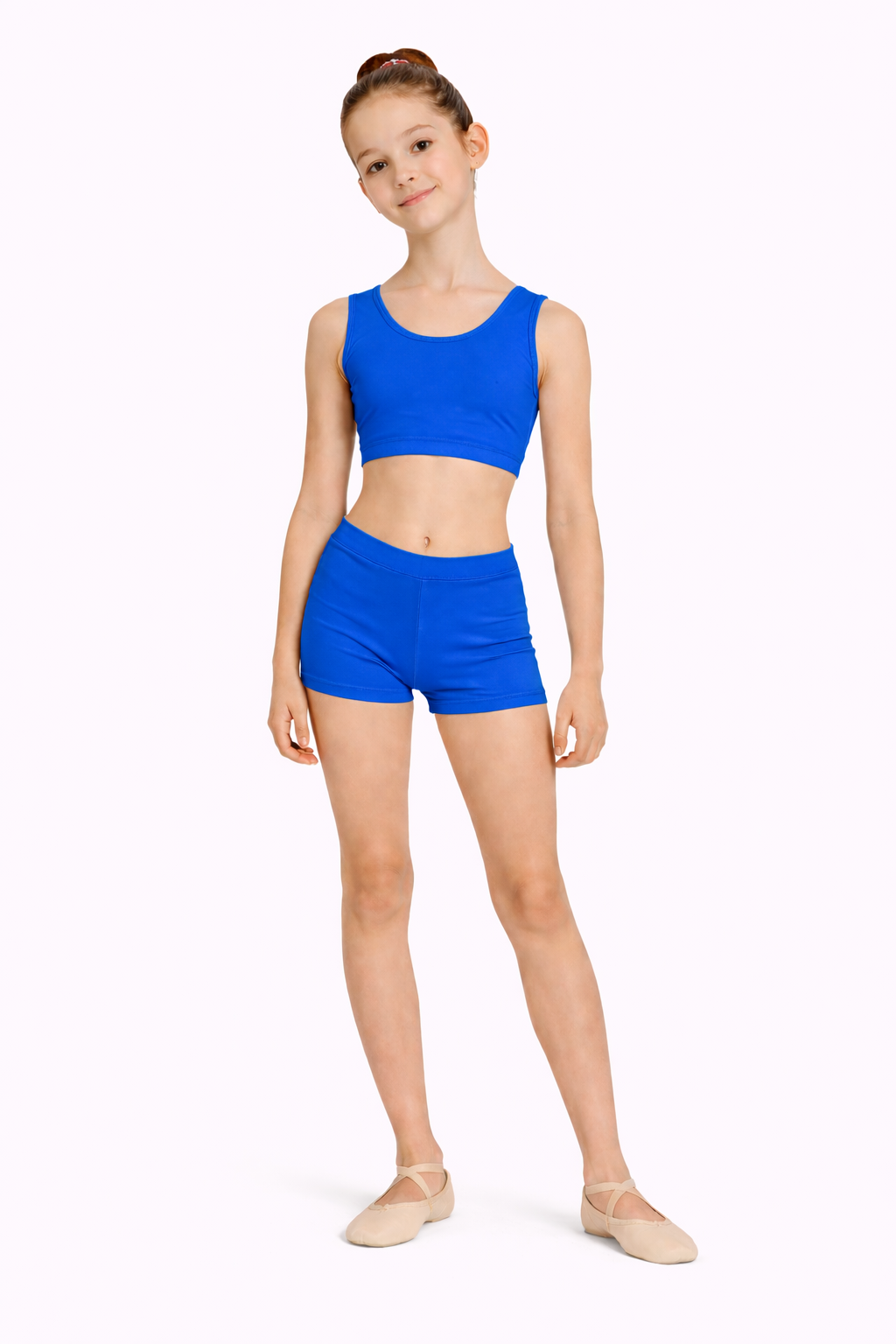 SHORT DANZA LYCRA BLU ROYAL BAMBINA